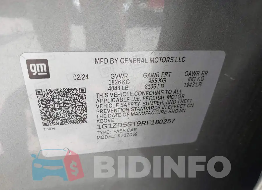 1G1ZD5ST9RF180257 Photo# 9