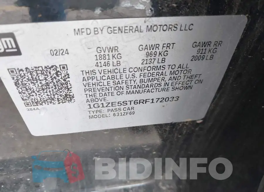 1G1ZE5ST6RF172033 Photo# 9