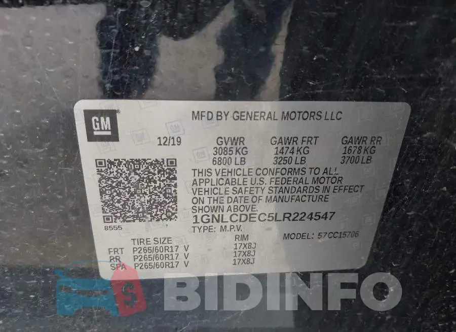 1GNLCDEC5LR224547 Photo# 9