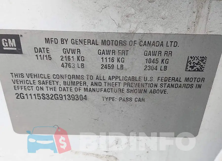 2G1115S32G9139304 Photo# 9