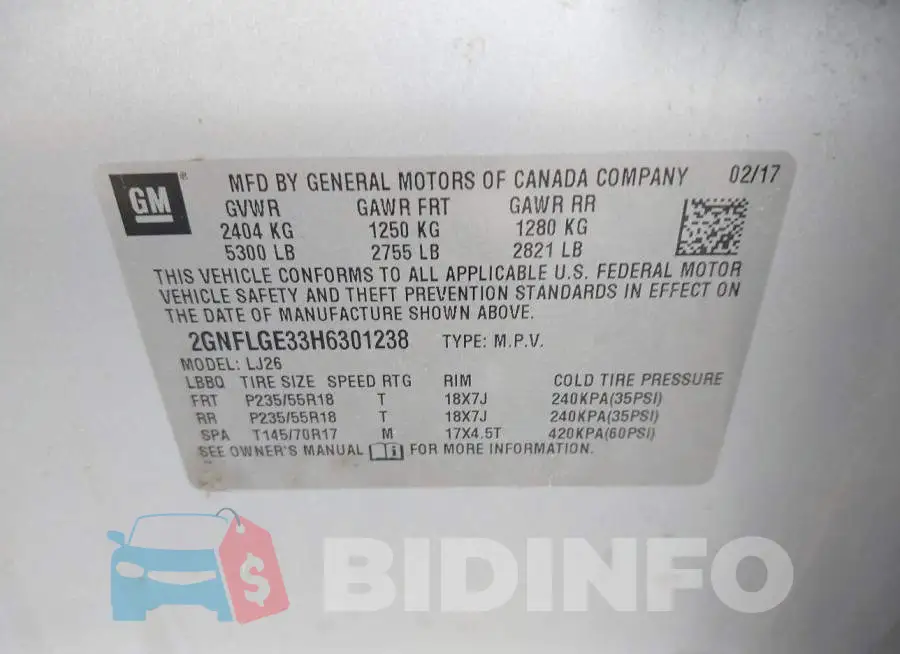 2GNFLGE33H6301238 Photo# 9