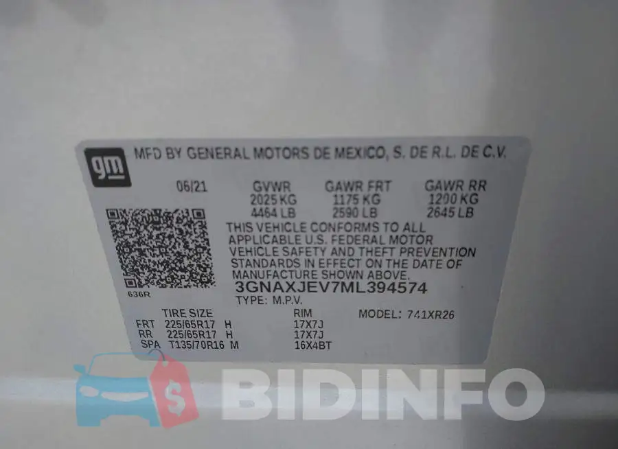 3GNAXJEV7ML394574 Photo# 9