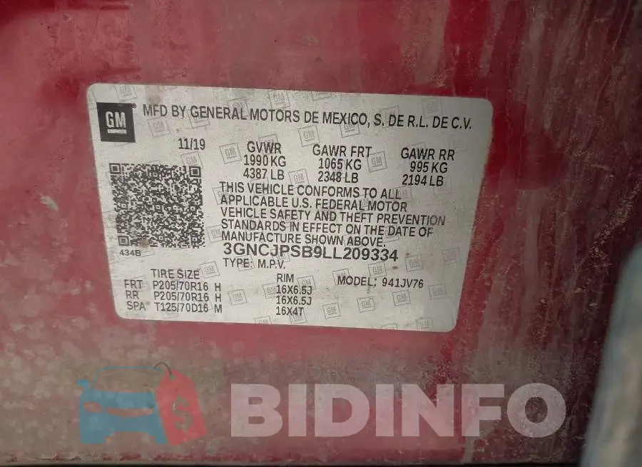 3GNCJPSB9LL209334 Photo# 9