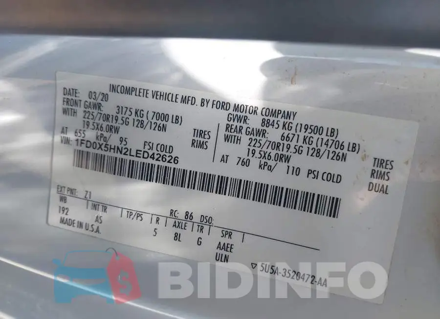 1FD0X5HN2LED42626 Photo# 8