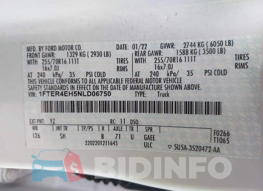 1FTER4EH5NLD06750 Photo# 9