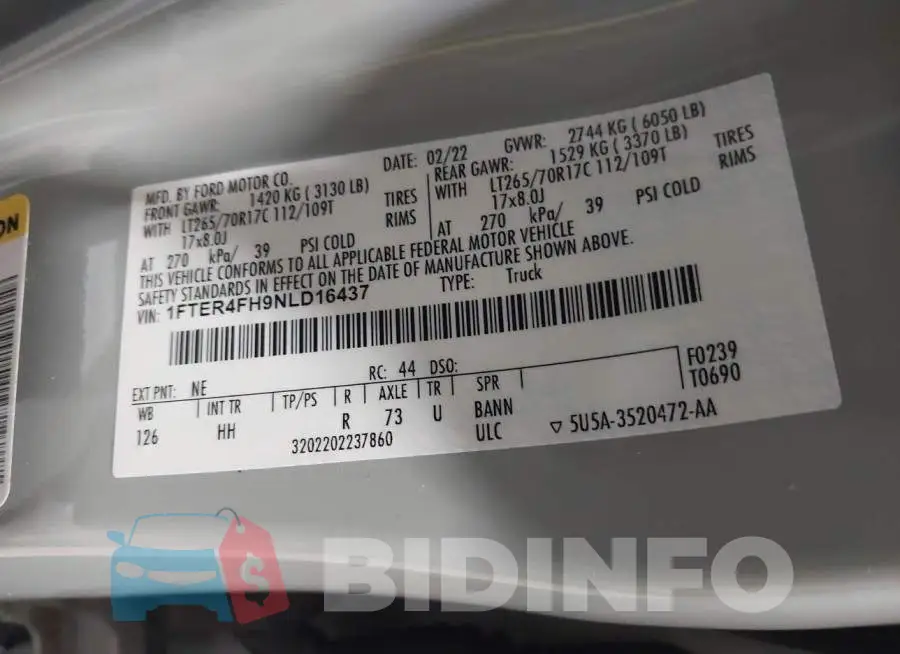 1FTER4FH9NLD16437 Photo# 9