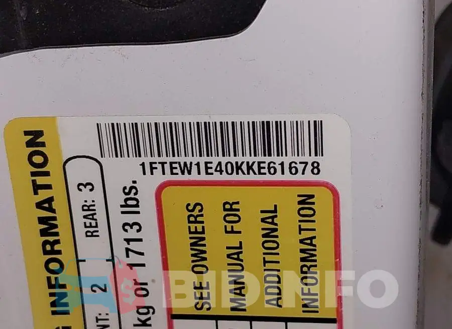 1FTEW1E40KKE61678 Photo# 9