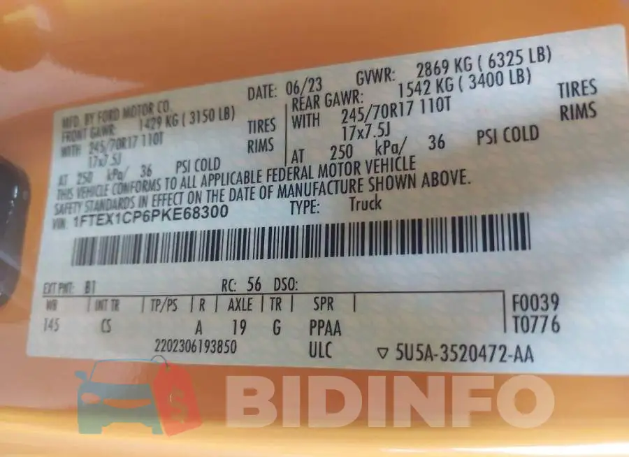 1FTEX1CP6PKE68300 Photo# 9