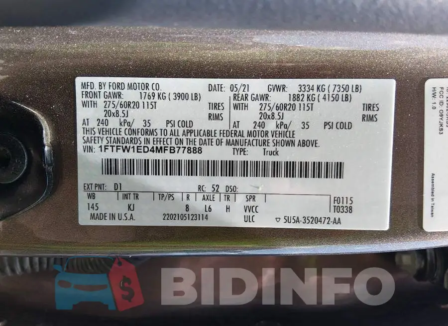 1FTFW1ED4MFB77888 Photo# 9