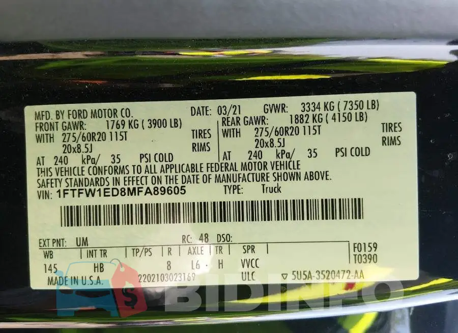1FTFW1ED8MFA89605 Photo# 9