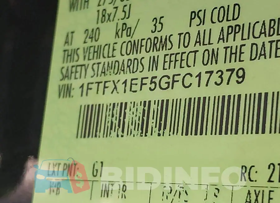 1FTFX1EF5GFC17379 Photo# 9