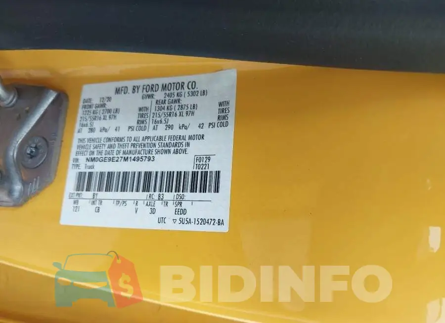 NM0GE9E27M1495793 Photo# 9