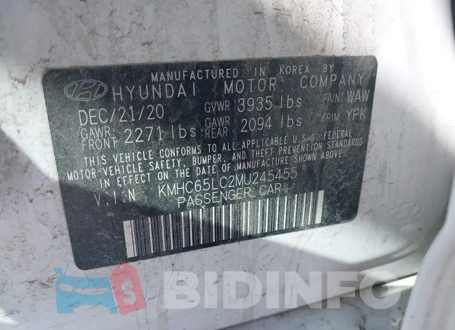 KMHC65LC2MU245455 Photo# 9