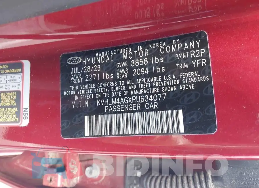 KMHLM4AGXPU634077 Photo# 9