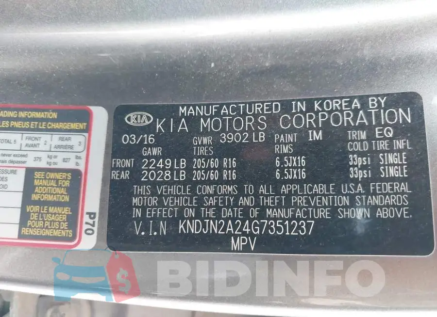 KNDJN2A24G7351237 Photo# 9
