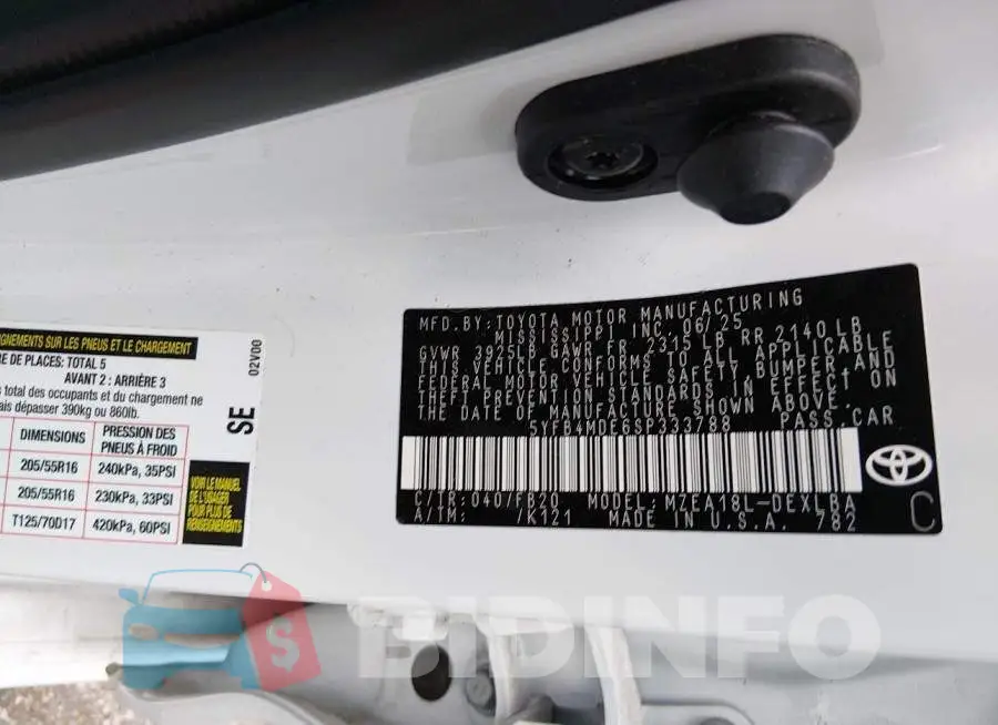5YFB4MDE6SP333788 Photo# 9