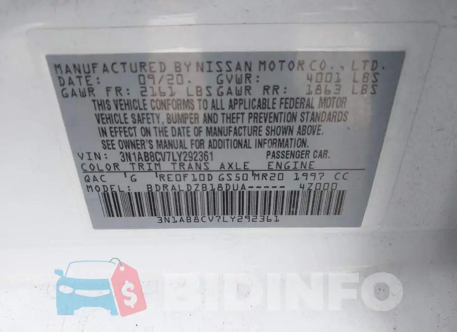 3N1AB8CV7LY292361 Photo# 9