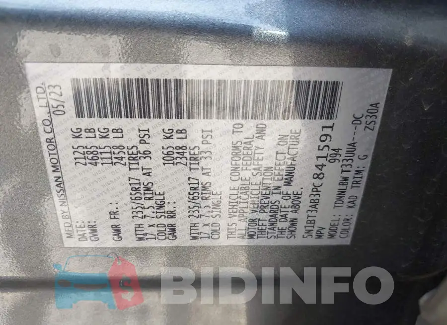 5N1BT3AB3PC841591 Photo# 9