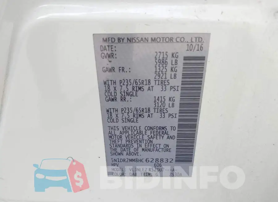 5N1DR2MM8HC628832 Photo# 9
