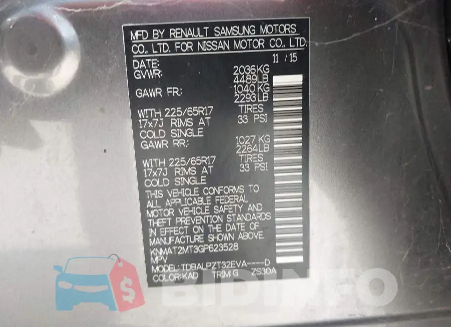 KNMAT2MT3GP623528 Photo# 9