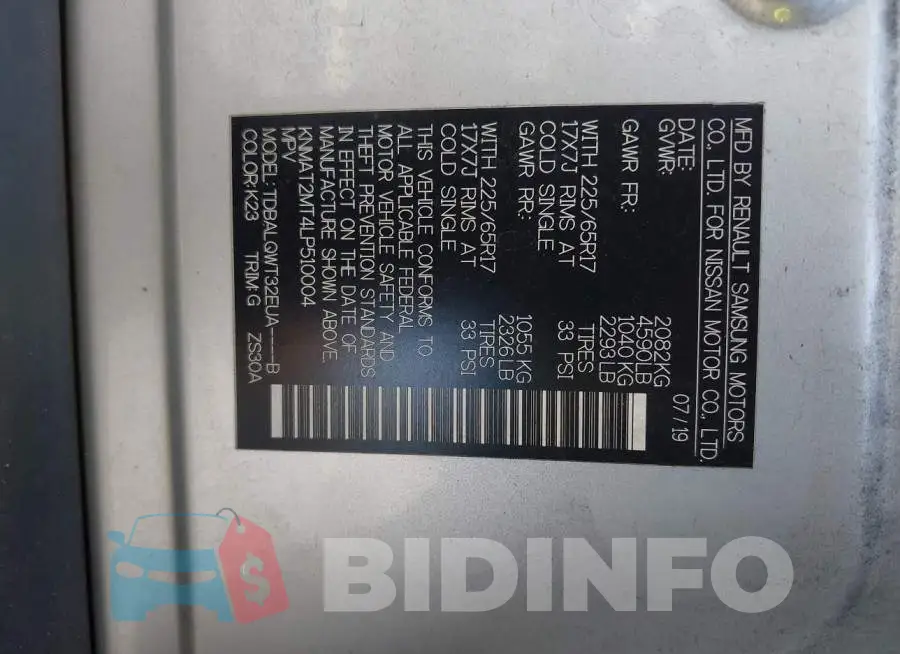 KNMAT2MT4LP510004 Photo# 9