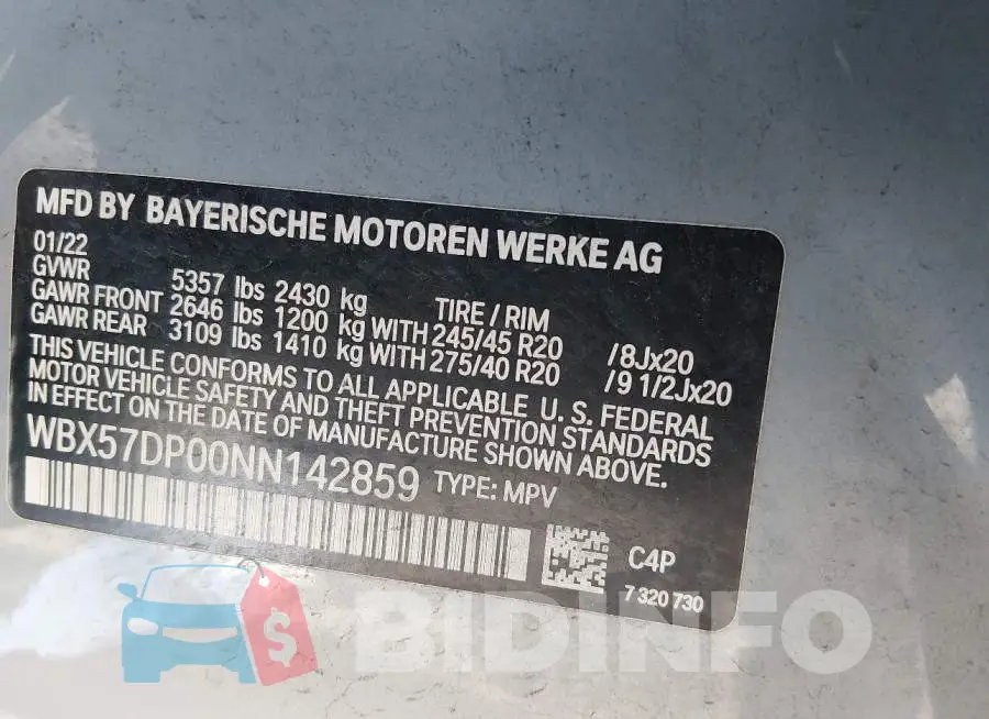 WBX57DP00NN142859 Photo# 9