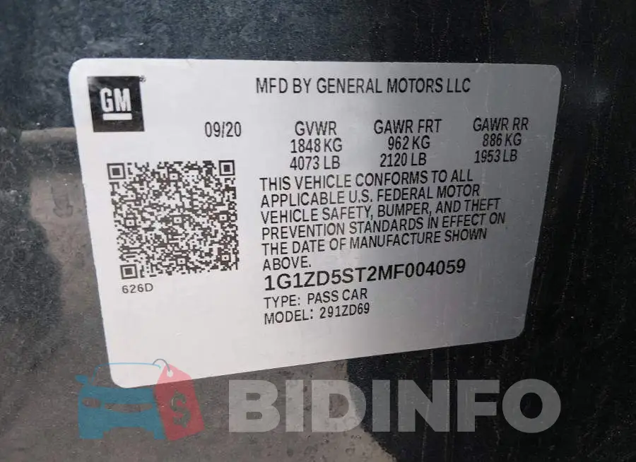 1G1ZD5ST2MF004059 Photo# 9