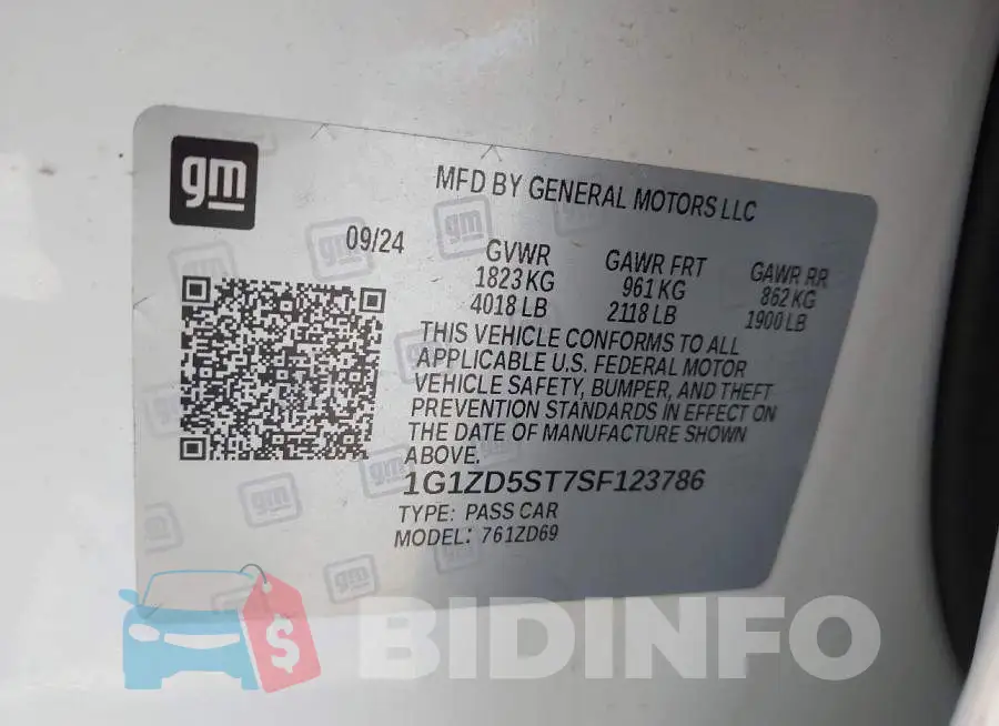 1G1ZD5ST7SF123786 Photo# 9