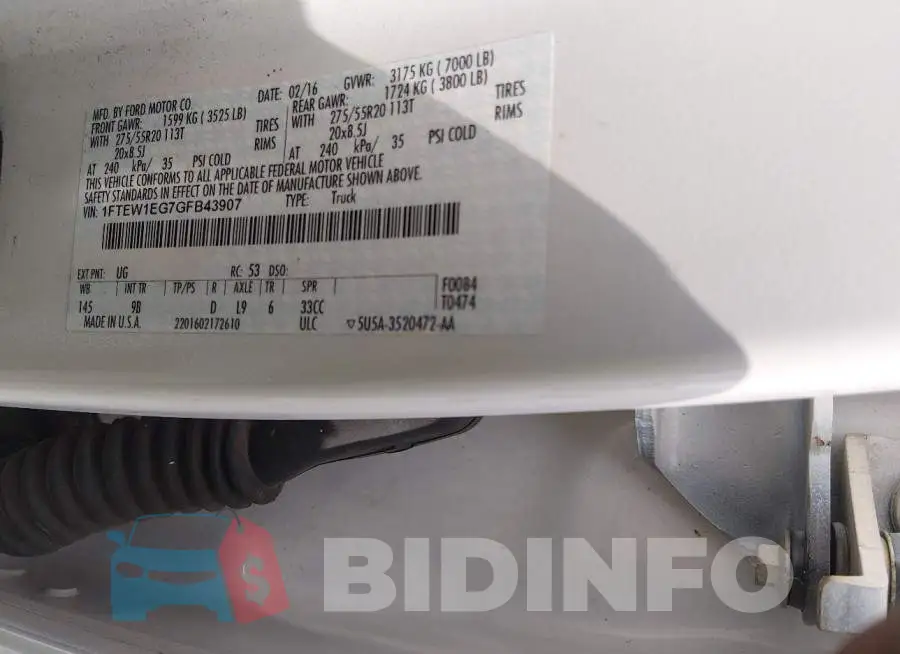 1FTEW1EG7GFB43907 Photo# 9
