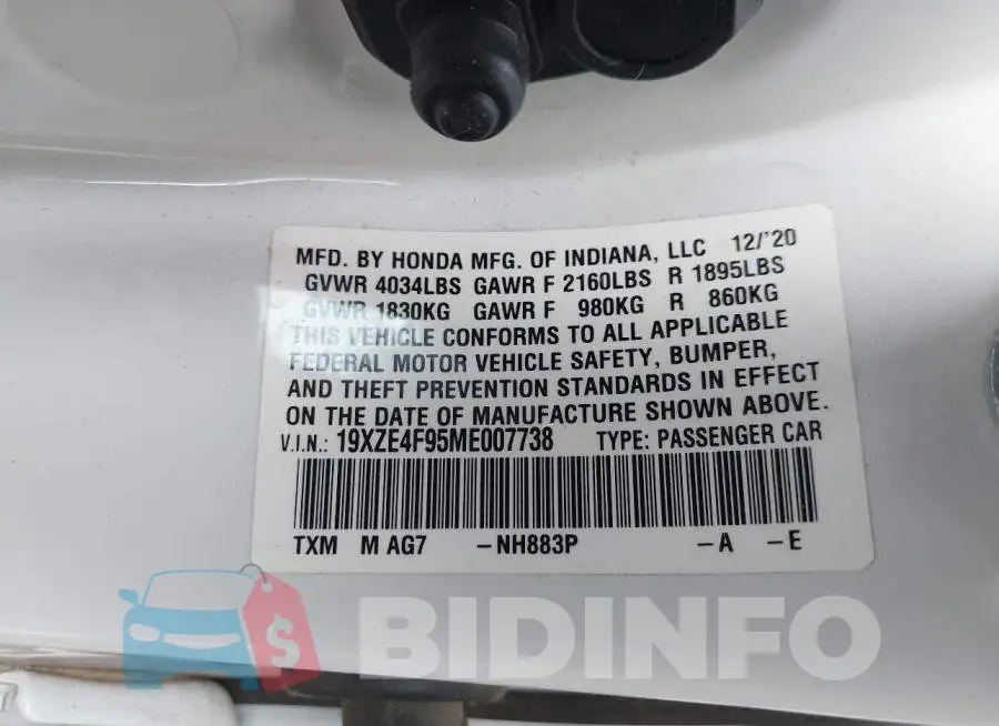 19XZE4F95ME007738 Photo# 9