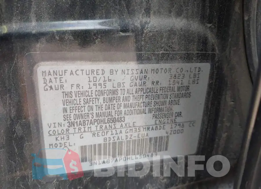 3N1AB7AP0HL650483 Photo# 9