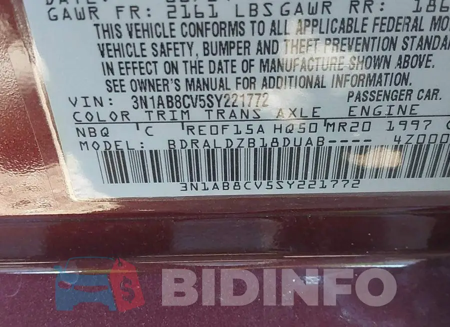 3N1AB8CV5SY221772 Photo# 9