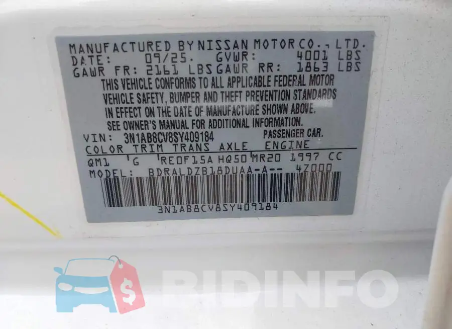 3N1AB8CV8SY409184 Photo# 9