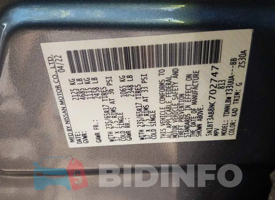 5N1BT3AB8NC702747 Photo# 9