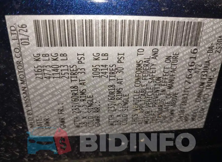 5N1BT3BB1TC764616 Photo# 9