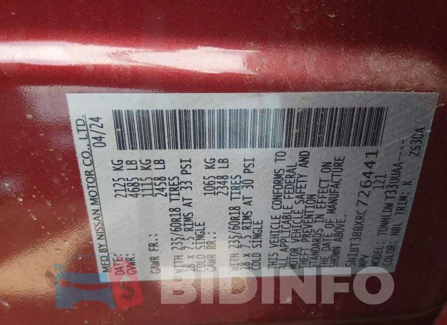 5N1BT3BBXRC726441 Photo# 9
