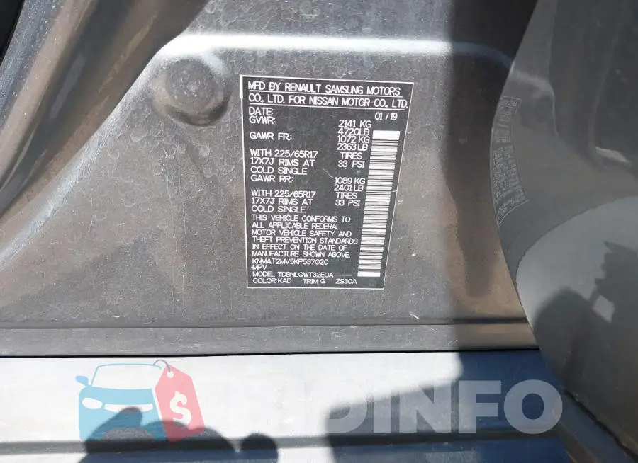 KNMAT2MV5KP537020 Photo# 9