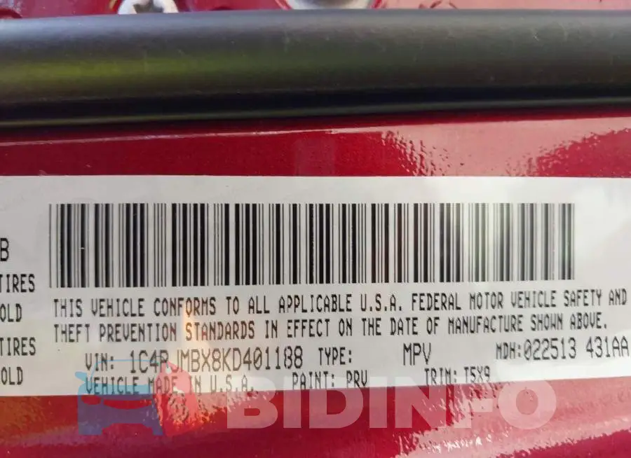 1C4PJMBX8KD401188 Photo# 9