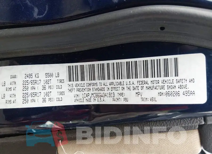 1C4PJMCB6GW341913 Photo# 9
