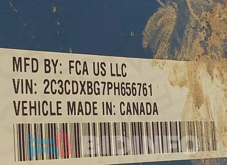 2C3CDXBG7PH656761 Photo# 9