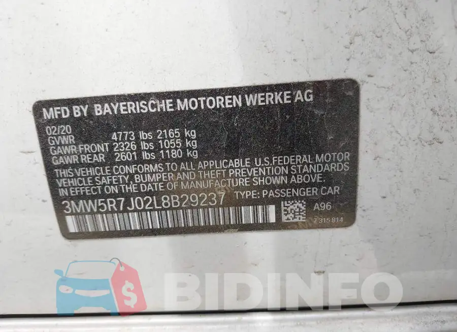 3MW5R7J02L8B29237 Photo# 9