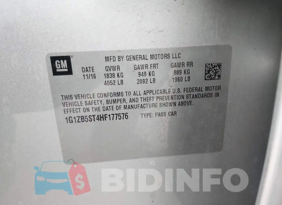 1G1ZB5ST4HF177576 Photo# 9