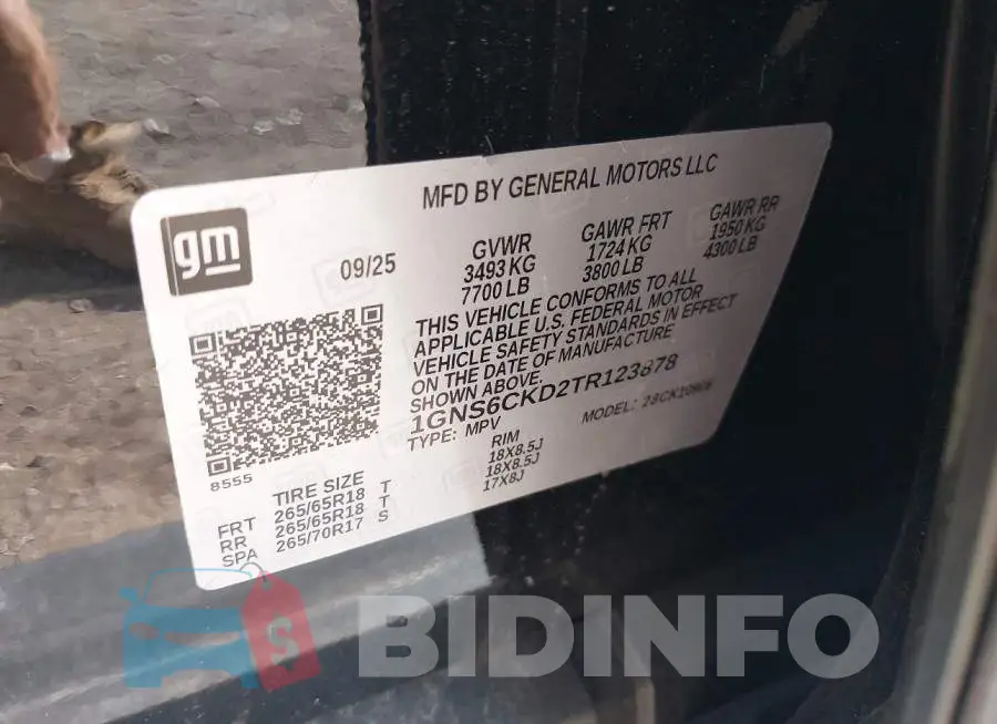1GNS6CKD2TR123878 Photo# 9
