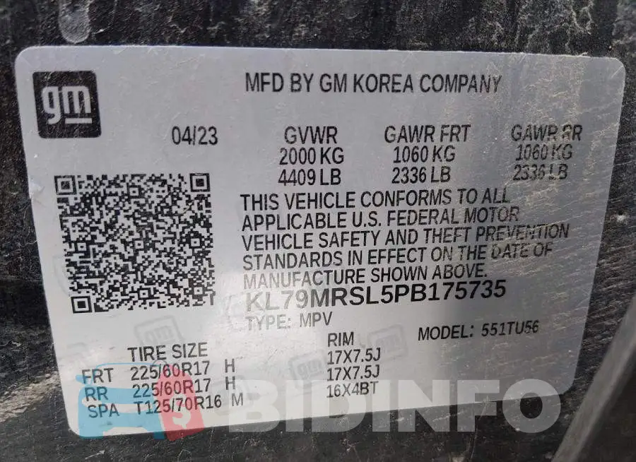 KL79MRSL5PB175735 Photo# 9