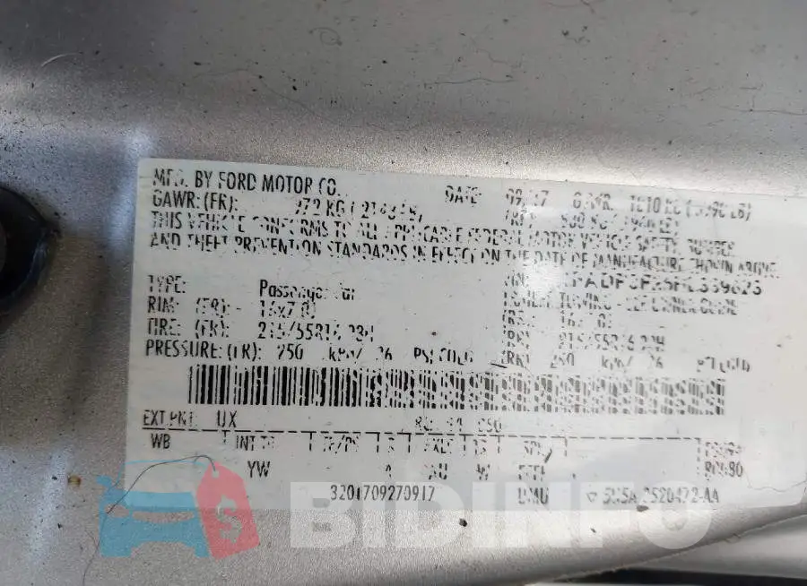 1FADP3F26HL339823 Photo# 9