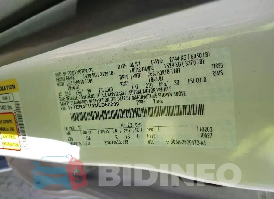 1FTER4FH9MLD60209 Photo# 9