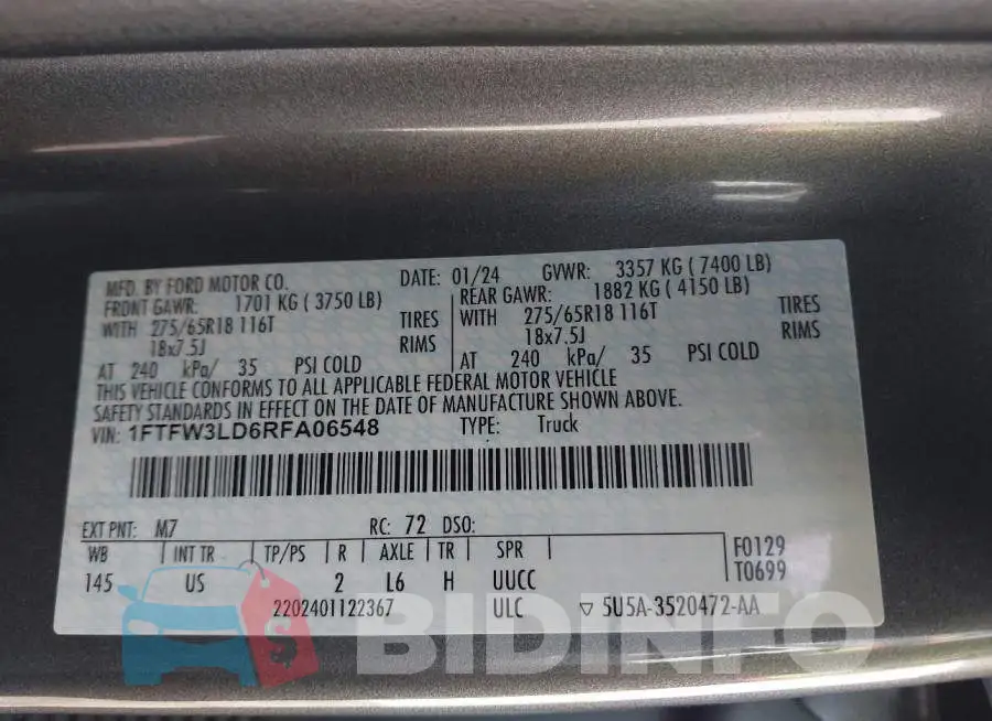 1FTFW3LD6RFA06548 Photo# 9