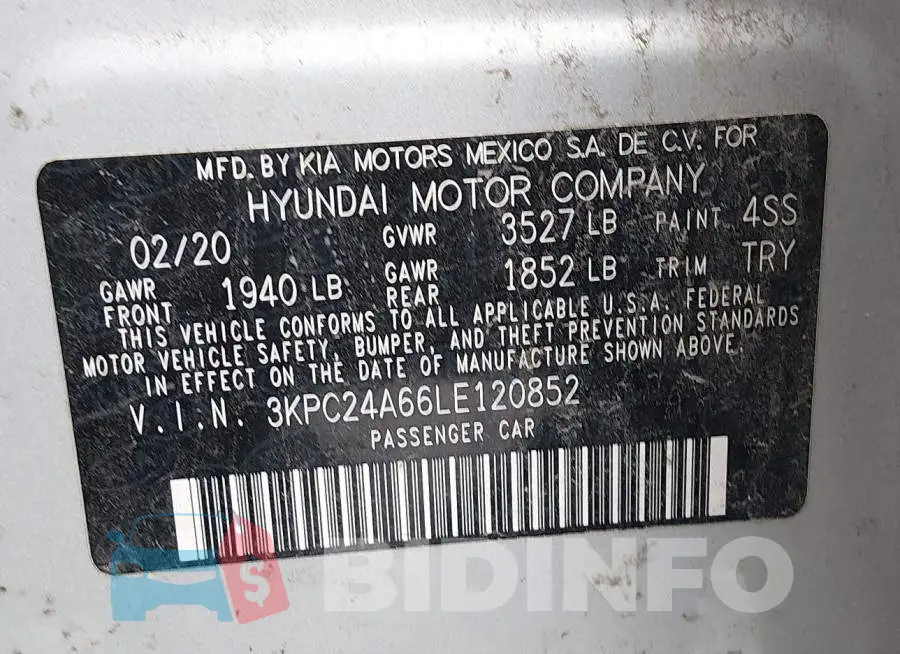 3KPC24A66LE120852 Photo# 9