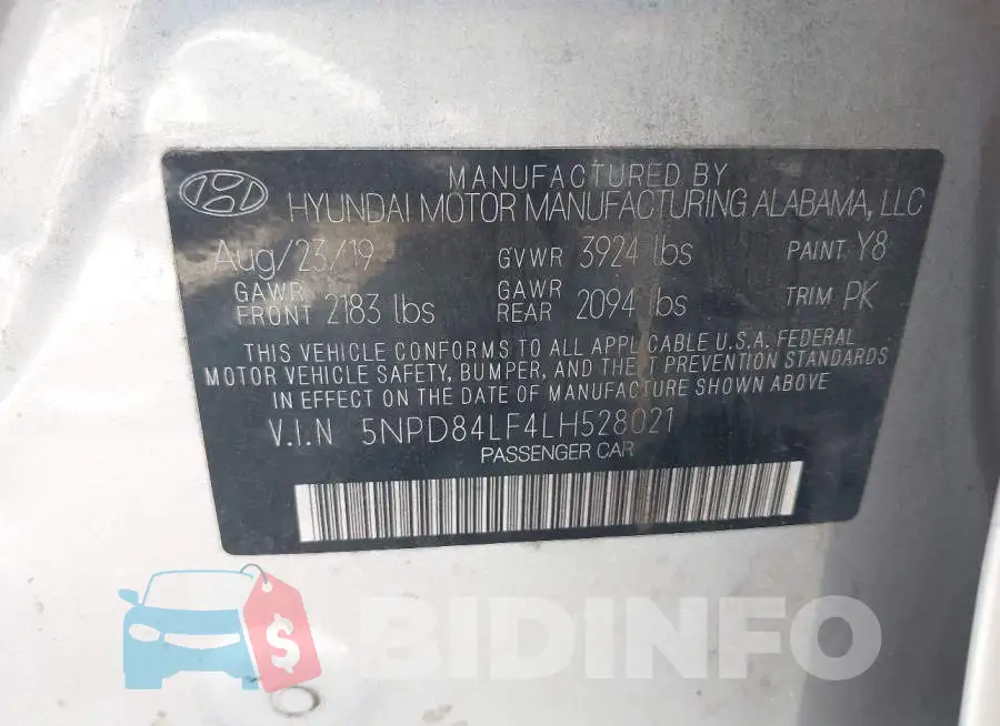 5NPD84LF4LH528021 Photo# 9
