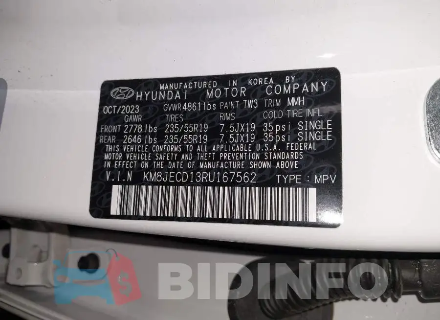 KM8JECD13RU167562 Photo# 9